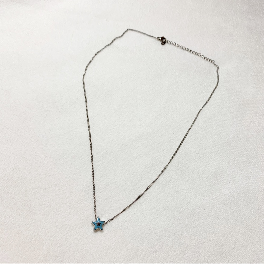 Tocara Blue Star Stainless Steel Necklace
